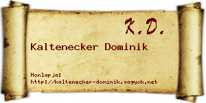 Kaltenecker Dominik névjegykártya